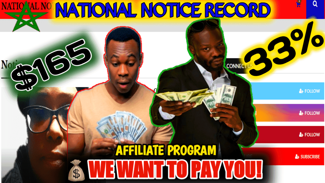 We Wanna Pay You National Notice Record Affiliate Program Image
