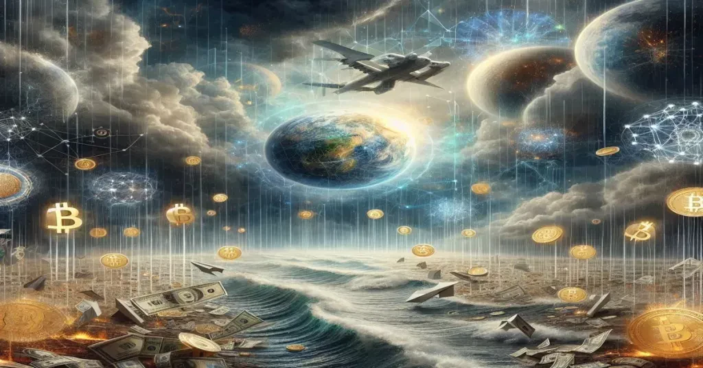 Crypto Chaos Or Legal Clarity Navigating The Regulatory Storm Image 03: Jet being flown through the calm portion of the crypto financial storm.