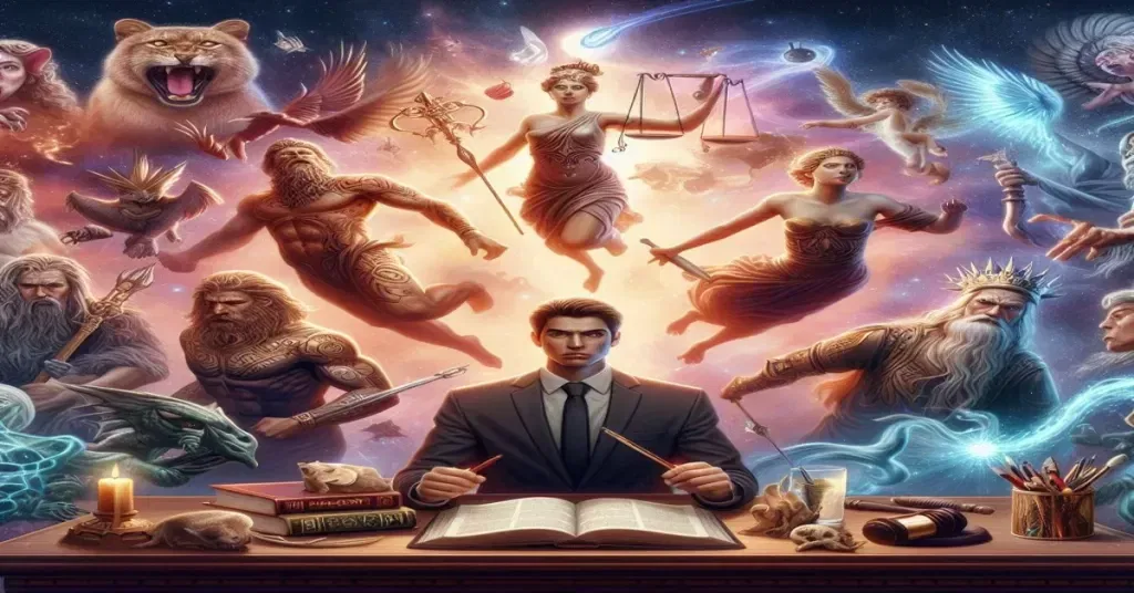 Sarcastic image of lawyer working magick in order to get a client off for petty theft: Legal Myths Debunked Separating Fact From Fiction Image 01