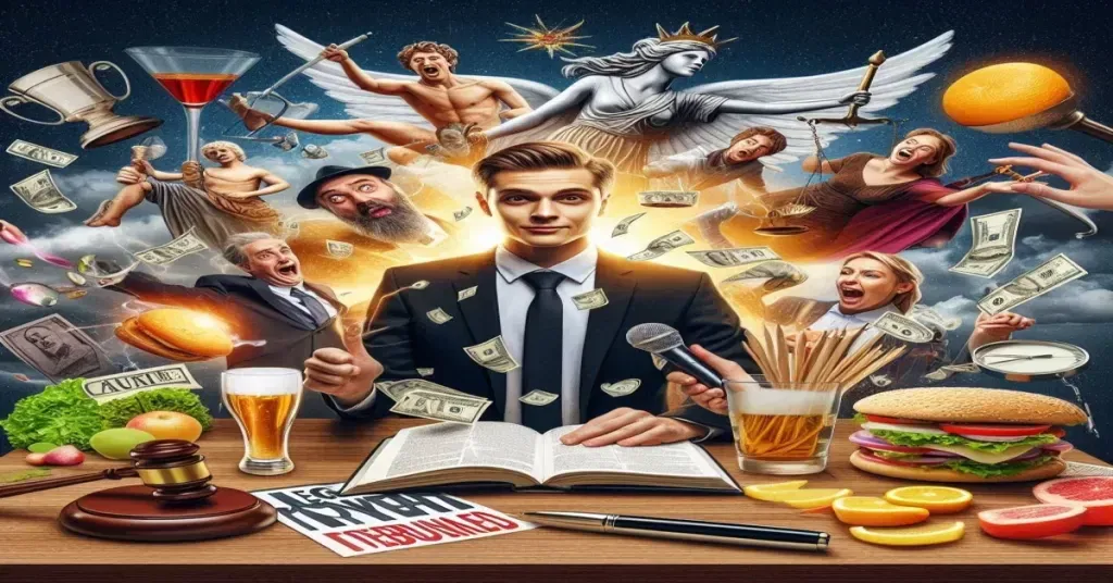 Legal Myths Debunked Separating Fact From Fiction: Image of Lawyer, siting down at his desk, preparing to take on all the comedic legal conspiracies that people take seriously.